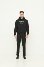 Load image into Gallery viewer, GULNOZA DILNOZA MILANO green glow mushrooms print hoodie in cotton
