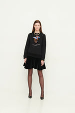 Load image into Gallery viewer, GULNOZA DILNOZA MILANO blue glow mushrooms print sweatshirt in cotton