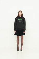 Load image into Gallery viewer, GULNOZA DILNOZA MILANO green glow mushrooms print hoodie in cotton
