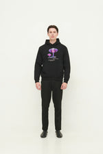 Load image into Gallery viewer, GULNOZA DILNOZA MILANO pink glow mushrooms print hoodie in cotton