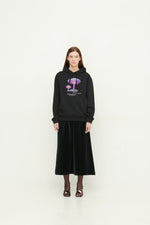 Load image into Gallery viewer, GULNOZA DILNOZA MILANO pink glow mushrooms print hoodie in cotton