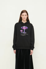 Load image into Gallery viewer, GULNOZA DILNOZA MILANO pink glow mushrooms print hoodie in cotton