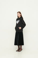 Load image into Gallery viewer, GULNOZA DILNOZA MILANO heart & rose print unisex hoodie in cotton