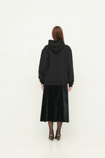 Load image into Gallery viewer, GULNOZA DILNOZA MILANO heart & rose print unisex hoodie in cotton