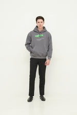 Load image into Gallery viewer, GULNOZA DILNOZA MILANO green glow mushrooms print hoodie in cotton