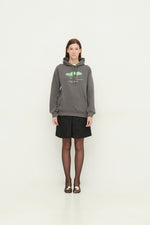 Load image into Gallery viewer, GULNOZA DILNOZA MILANO green glow mushrooms print hoodie in cotton