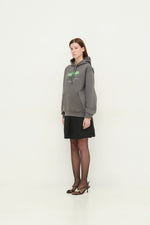 Load image into Gallery viewer, GULNOZA DILNOZA MILANO green glow mushrooms print hoodie in cotton
