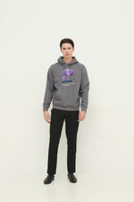 Load image into Gallery viewer, GULNOZA DILNOZA MILANO pink glow mushrooms print hoodie in cotton