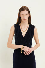 Load image into Gallery viewer, GULNOZA DILNOZA Logo pendant bracelet in gold finish metal