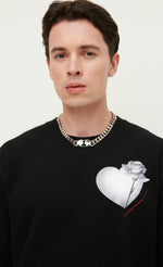 Load image into Gallery viewer, Gulnoza Dilnoza Logo chain-link necklace in silver finish metal