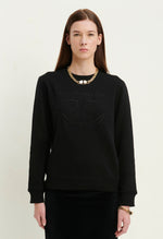 Load image into Gallery viewer, Gulnoza Dilnoza Logo chain-link necklace in gold finish metal