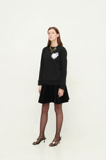 Load image into Gallery viewer, GULNOZA DILNOZA MILANO heart & rose print sweatshirt in cotton
