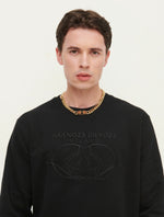Load image into Gallery viewer, Gulnoza Dilnoza Logo chain-link necklace in gold finish metal