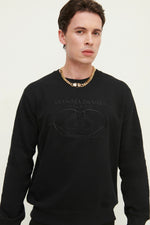 Load image into Gallery viewer, GULNOZA DILNOZA MILANO Logo Embroidered sweatshirt in cotton