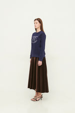 Load image into Gallery viewer, GULNOZA DILNOZA MILANO Logo Embroidered sweatshirt in cotton