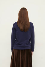 Load image into Gallery viewer, GULNOZA DILNOZA MILANO Logo Embroidered sweatshirt in cotton