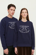 Load image into Gallery viewer, GULNOZA DILNOZA MILANO Logo Embroidered sweatshirt in cotton