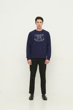 Load image into Gallery viewer, GULNOZA DILNOZA MILANO Logo Embroidered sweatshirt in cotton
