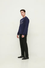 Load image into Gallery viewer, GULNOZA DILNOZA MILANO Logo Embroidered sweatshirt in cotton