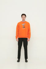 Load image into Gallery viewer, GULNOZA DILNOZA MILANO blue glow mushrooms print sweatshirt