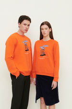 Load image into Gallery viewer, GULNOZA DILNOZA MILANO blue glow mushrooms print sweatshirt