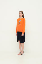 Load image into Gallery viewer, GULNOZA DILNOZA MILANO blue glow mushrooms print sweatshirt in cotton