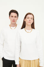 Load image into Gallery viewer, GULNOZA DILNOZA MILANO Logo Embroidered sweatshirt in cotton