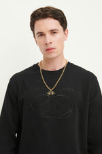 Load image into Gallery viewer, GULNOZA DILNOZA Logo pendant necklace in gold finish metal