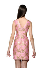 Load image into Gallery viewer, Jewel Embellished and Embroidered Silk Jacquard Asymmetric Dress
