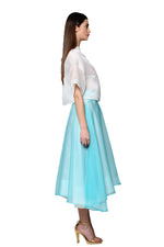 Load image into Gallery viewer, White Silk Organza Top