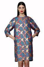 Load image into Gallery viewer, Silk Jacquard Trench Coat