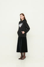 Load image into Gallery viewer, GULNOZA DILNOZA MILANO heart &amp; rose print unisex hoodie in cotton
