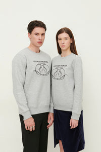 GULNOZA DILNOZA MILANO Logo Embroidered sweatshirt in cotton